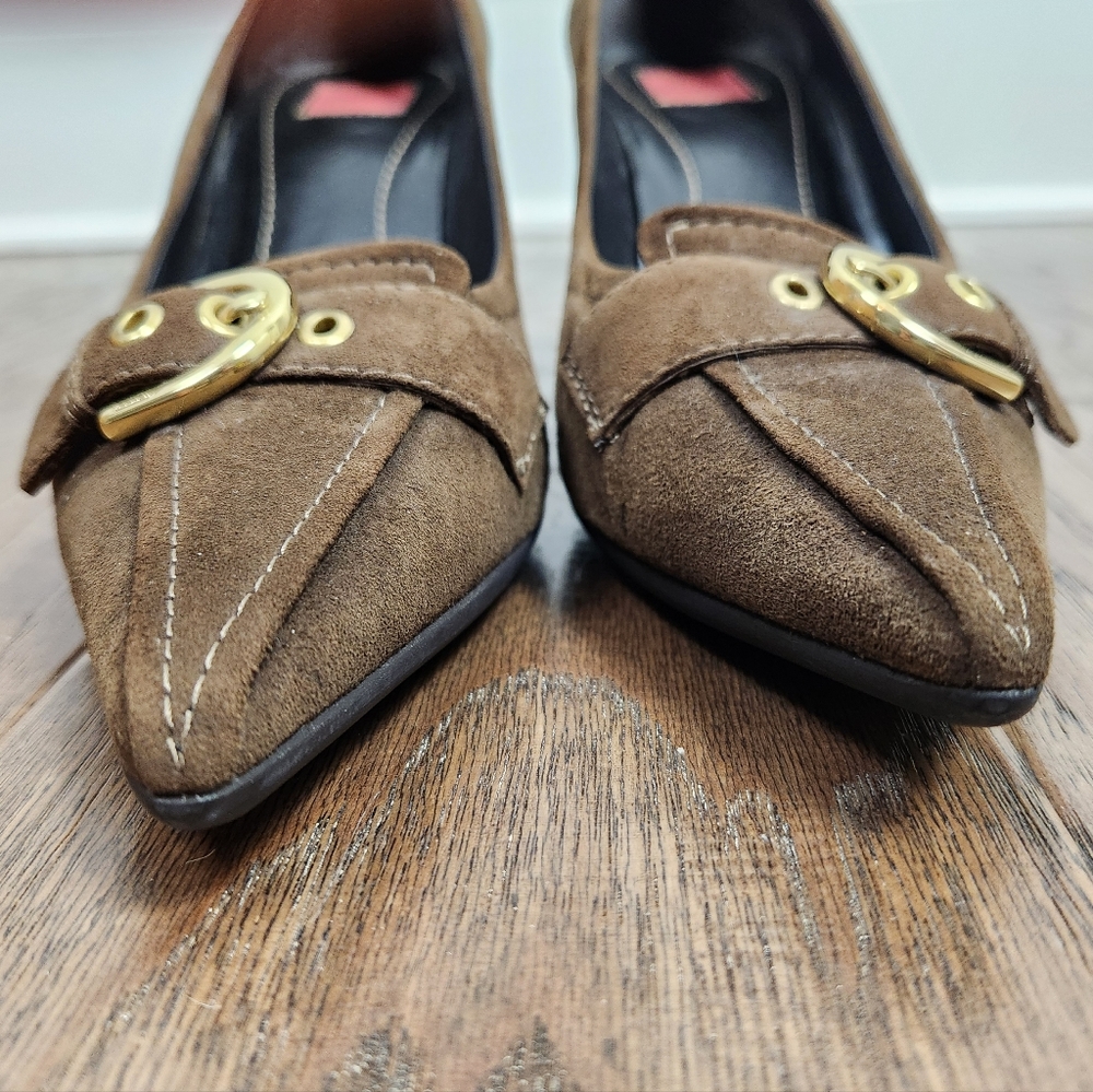 COACH "Sarrah" Pointed Toe Heeled Loafer - Picture 2 of 13